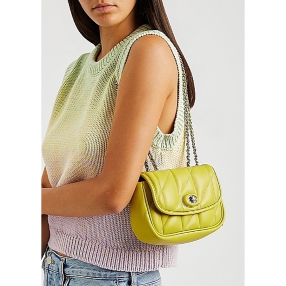 Coach - Pillow Madison Quilted Leather Shoulder Bag in Keylime